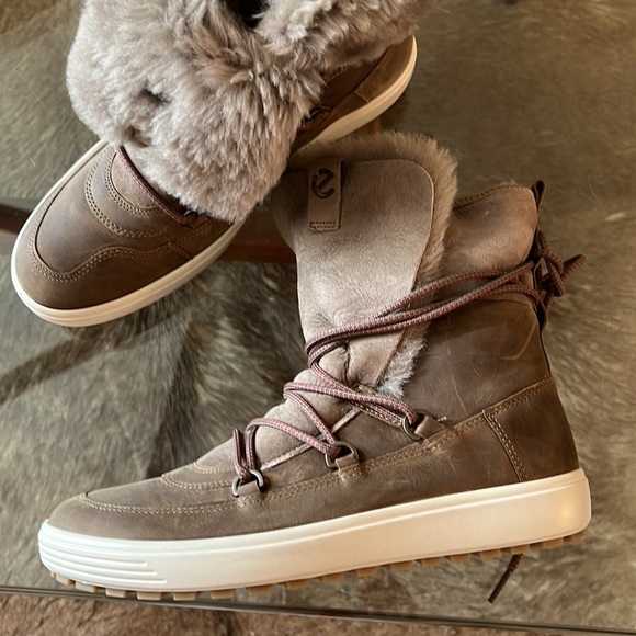 New Ecco shearling boots size EUR 41 US 10 - Picture 2 of 8